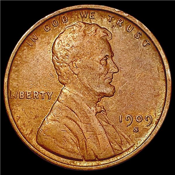 1909-S VDB Wheat Cent LIGHTLY CIRCULATED