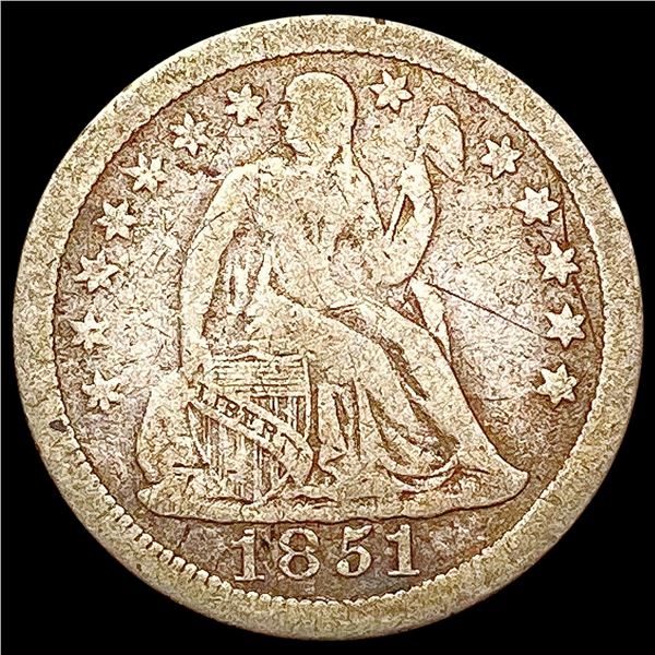 1851-O Seated Liberty Dime NICELY CIRCULATED