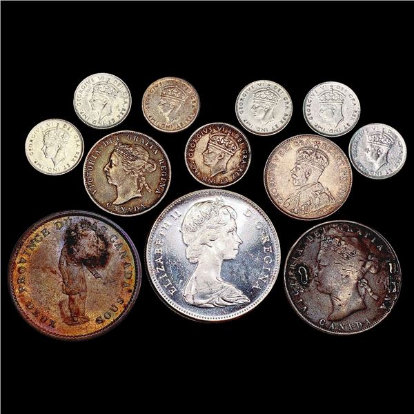 1837-1967 Varied Canadian Coinage Lot [11 Coins] H