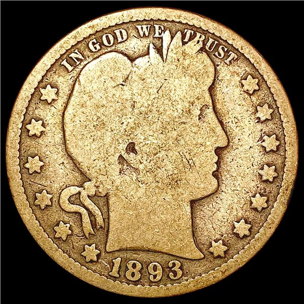 1893-S Barber Quarter NICELY CIRCULATED