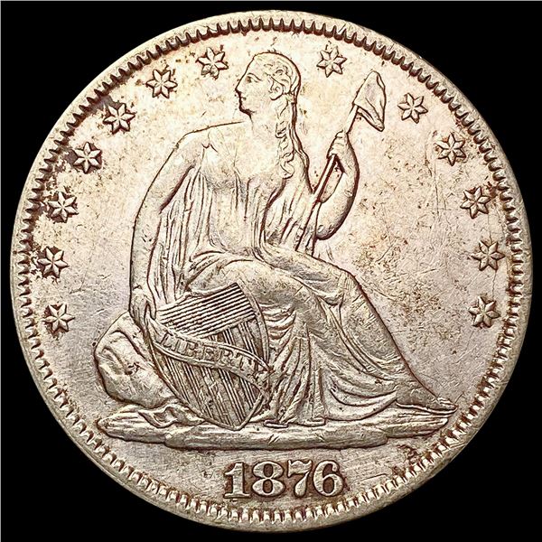 1876 Seated Liberty Half Dollar CLOSELY UNCIRCULAT