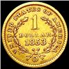 Image 2 : 1853-O Rare Gold Dollar CLOSELY UNCIRCULATED