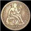 Image 1 : 1861 Seated Liberty Dime NICELY CIRCULATED