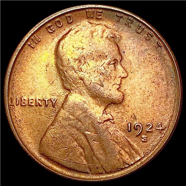 1924-S Wheat Cent CLOSELY UNCIRCULATED