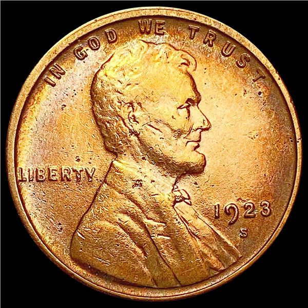 1923-S RB Wheat Cent CHOICE AU