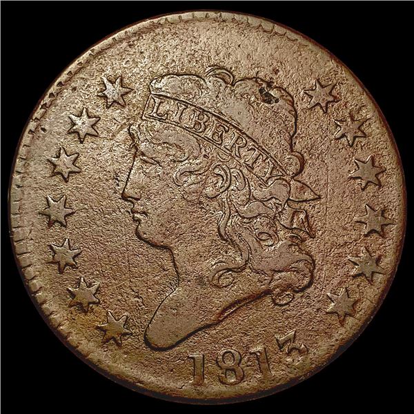 1813 Classic Head Large Cent NICELY CIRCULATED