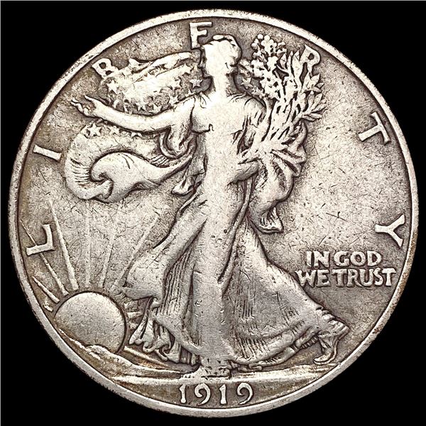 1919-D Walking Liberty Half Dollar LIGHTLY CIRCULA