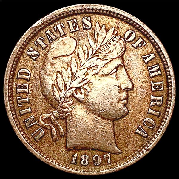 1897 Barber Dime CLOSELY UNCIRCULATED