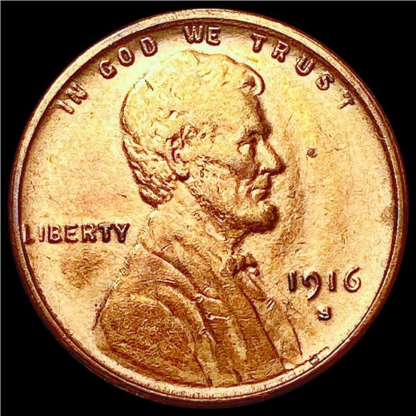 1916-S Wheat Cent CHOICE AU