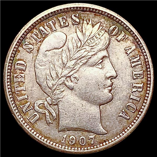 1907 Barber Dime CLOSELY UNCIRCULATED
