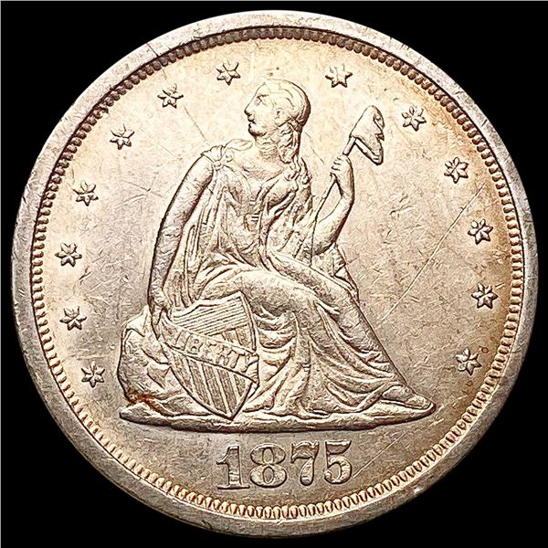 1875-S Seated Liberty Quarter CHOICE AU
