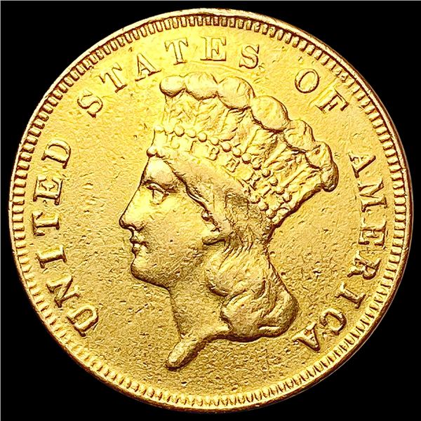 1868 $3 Gold Piece CLOSELY UNCIRCULATED