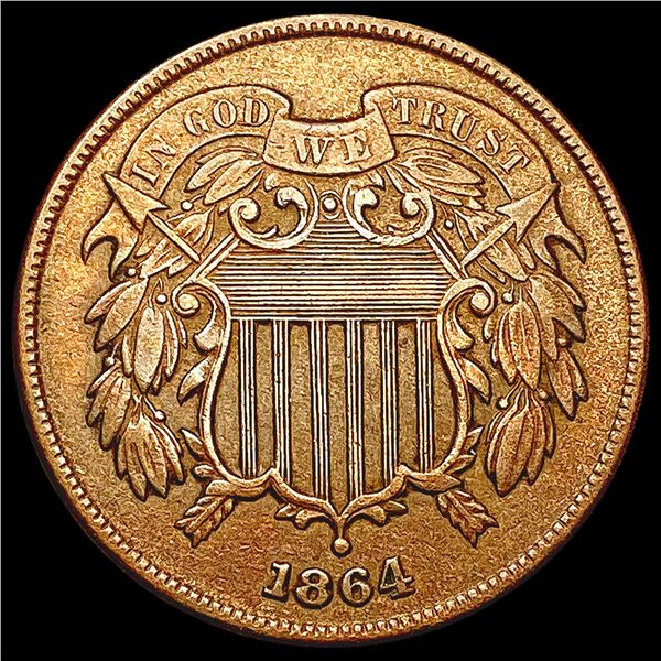 1864 Two Cent Piece CLOSELY UNCIRCULATED