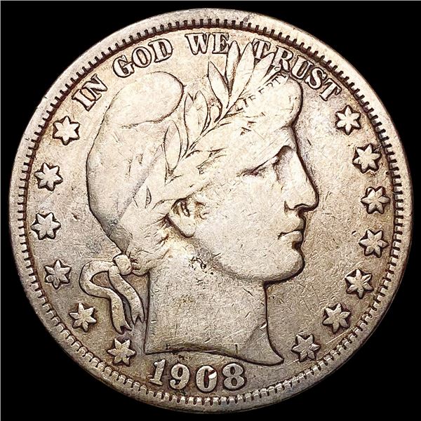 1908-D Barber Half Dollar LIGHTLY CIRCULATED