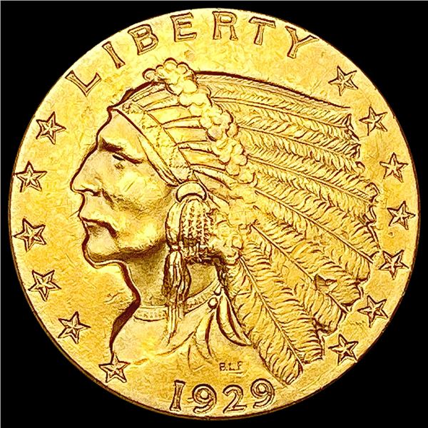 1929 $2.50 Gold Quarter Eagle CLOSELY UNCIRCULATED