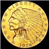 Image 1 : 1929 $2.50 Gold Quarter Eagle CLOSELY UNCIRCULATED