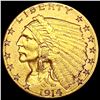 Image 1 : 1914 $2.50 Gold Quarter Eagle CLOSELY UNCIRCULATED