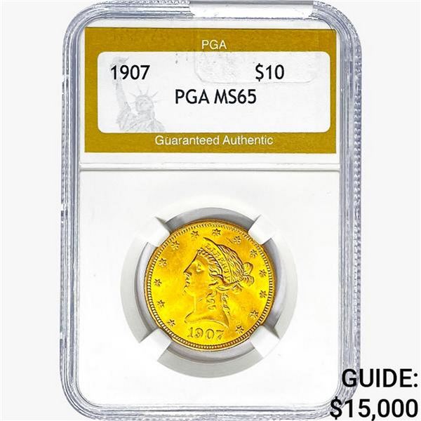 1907 $10 Gold Eagle PGA MS65