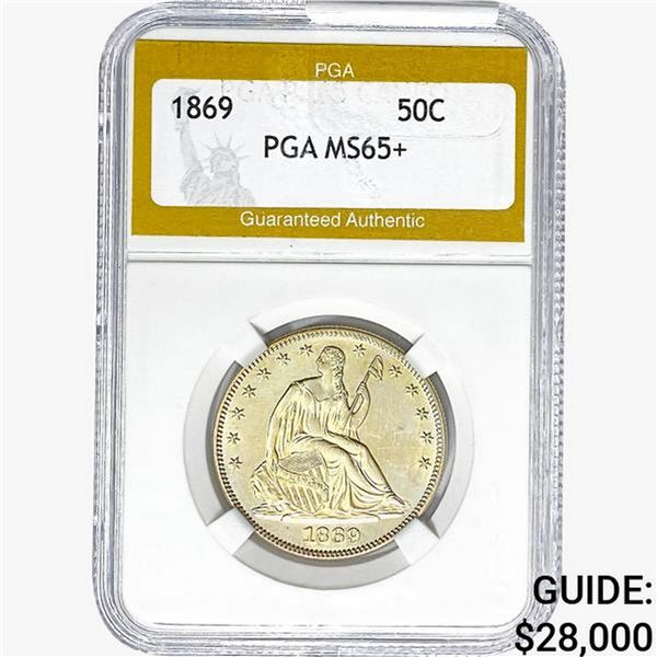 1869 Seated Liberty Half Dollar PGA MS65+