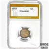 Image 1 : 1857 Seated Liberty Dime PGA MS61