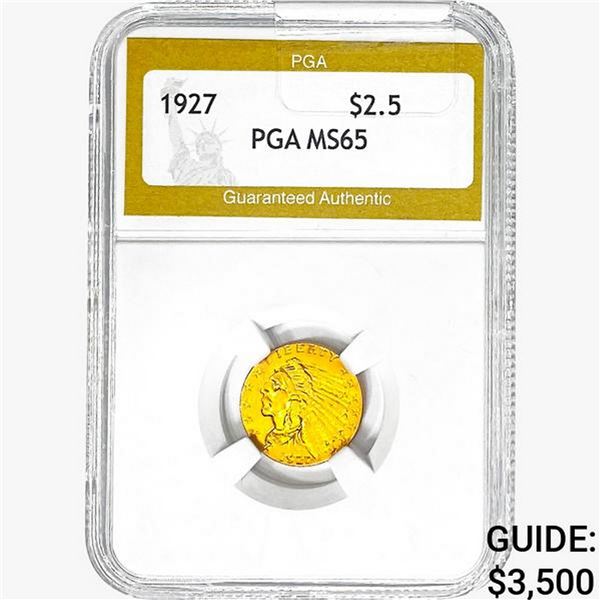 1927 $2.50 Gold Quarter Eagle PGA MS65