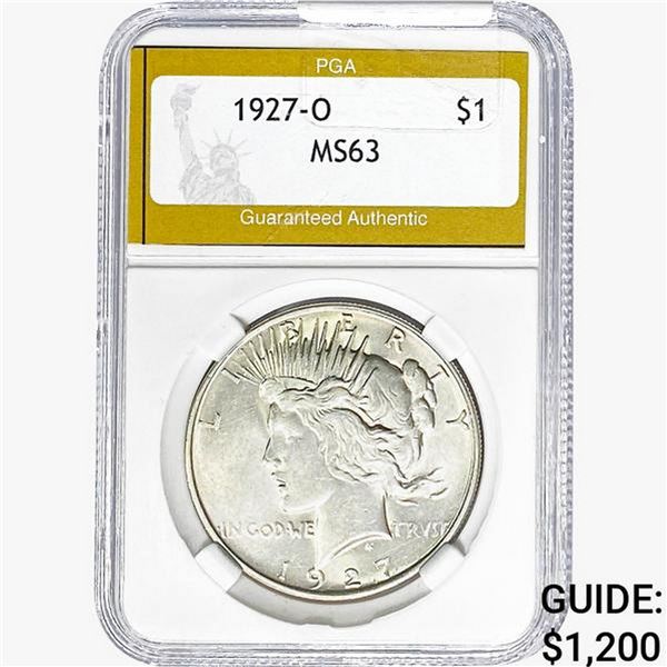 1927-O Silver Peace Dollar PGA MS63