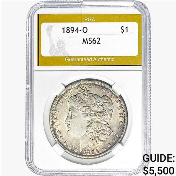 1894-O Morgan Silver Dollar PGA MS62