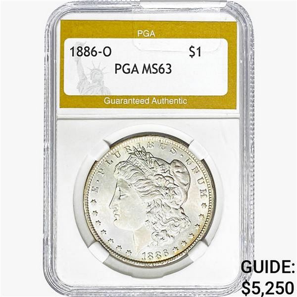 1886-O Morgan Silver Dollar PGA MS63