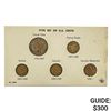 Image 1 : 1793-1959 5-Coin Type Set of U.S. Cents