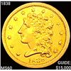 Image 1 : 1838 $2.50 Gold Quarter Eagle UNCIRCULATED