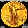 1907 High Relief $20 Gold Double Eagle CHOICE BU