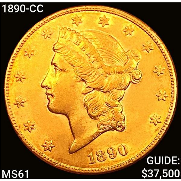 1890-CC $20 Gold Double Eagle UNCIRCULATED