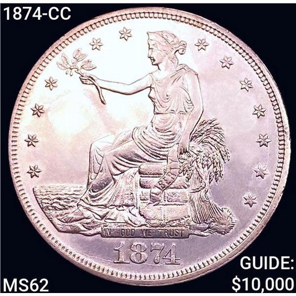 1874-CC Silver Trade Dollar UNCIRCULATED