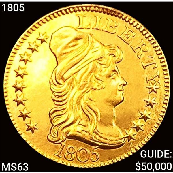 1805 $5 Gold Half Eagle CHOICE BU