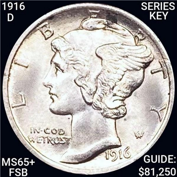 1916-D Mercury Dime GEM BU +