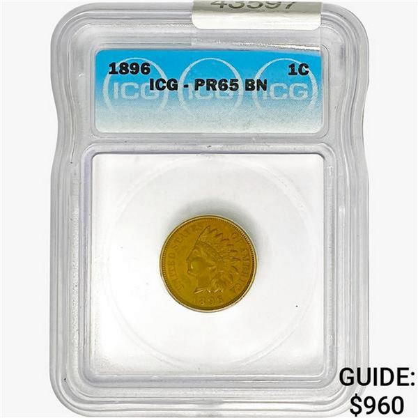 1896 Indian Head Cent ICG PR65 BN