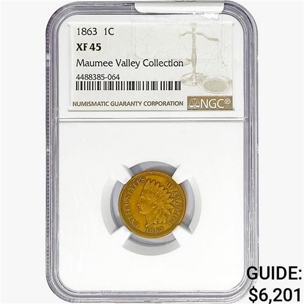 1863 Indian Head Cent NGC XF45