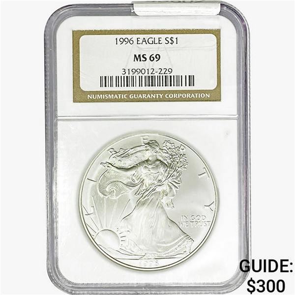 1996 Silver Eagle NGC MS69