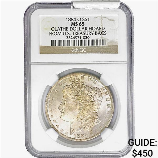 1884-O Morgan Silver Dollar NGC MS65 Olathe