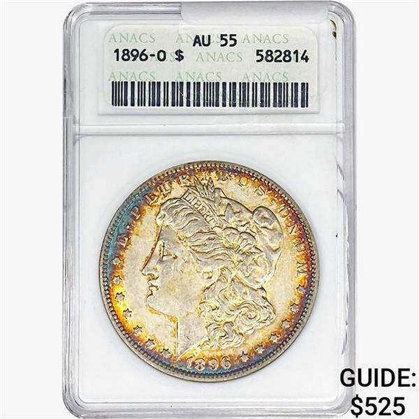 1896-O Morgan Silver Dollar ANACS AU55