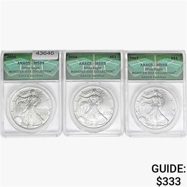 [3]2005-2007 Silver Eagle ANACS MS69