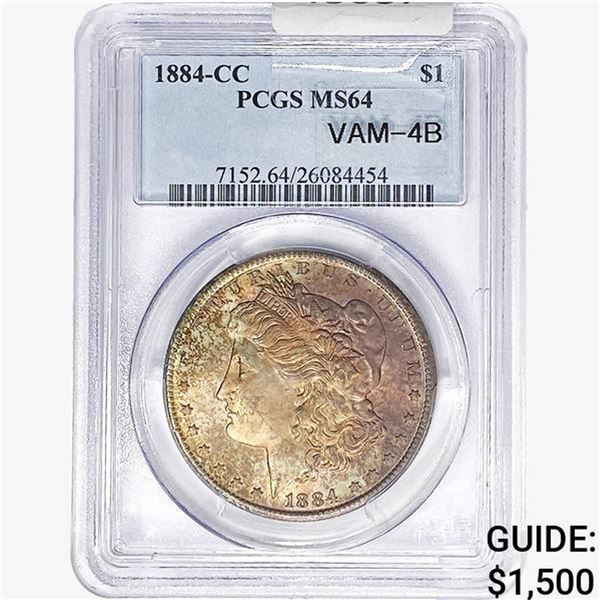1884-CC Morgan Silver Dollar PCGS MS64 VAM-4B