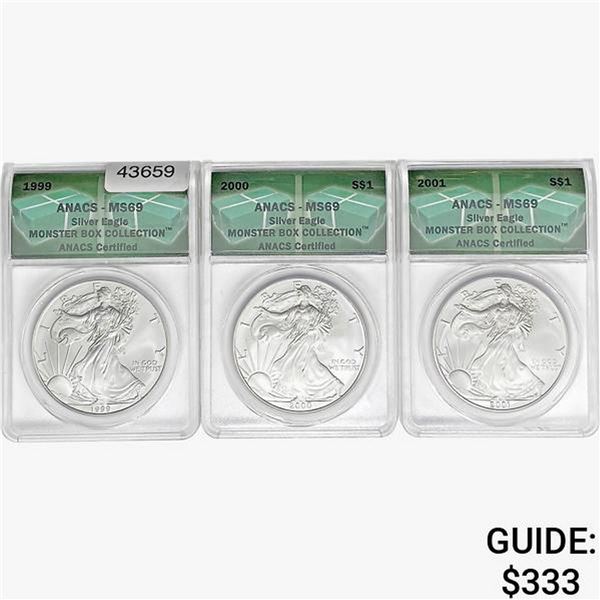 [3]1999-2001 Silver Eagle ANACS MS69