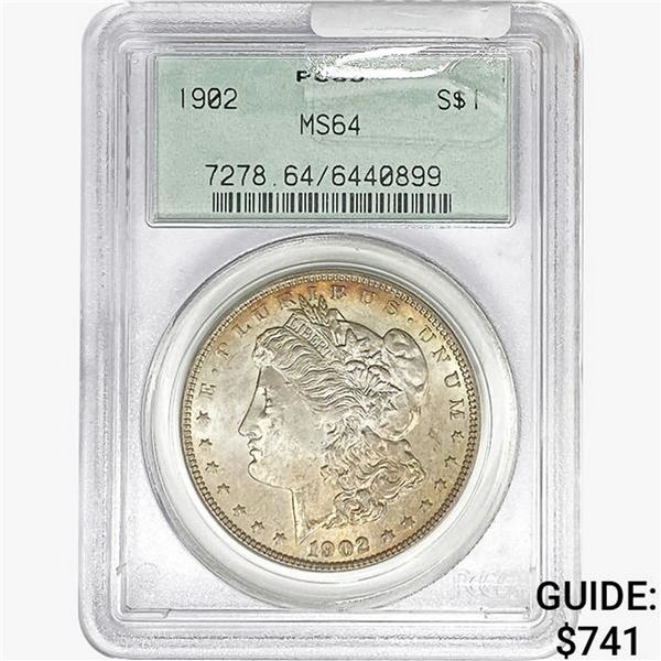 1902 Morgan Silver Dollar PCGS MS64