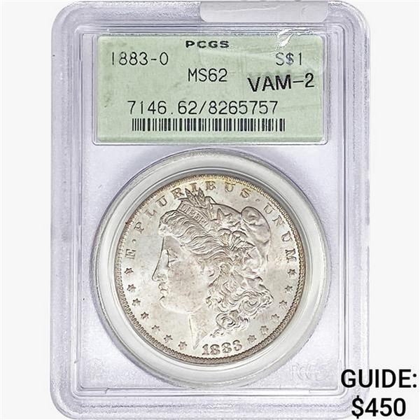1883-O Morgan Silver Dollar PCGS MS62 VAM-2