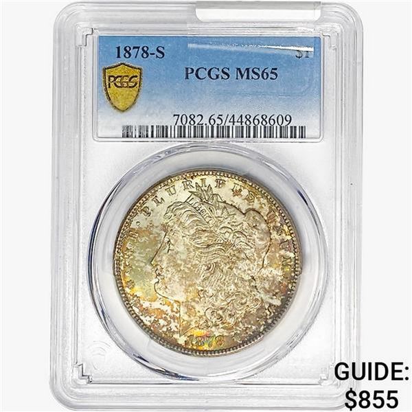 1878-S Morgan Silver Dollar PCGS MS65