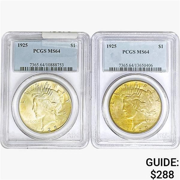 [2]1925 Silver Peace Dollar PCGS MS64