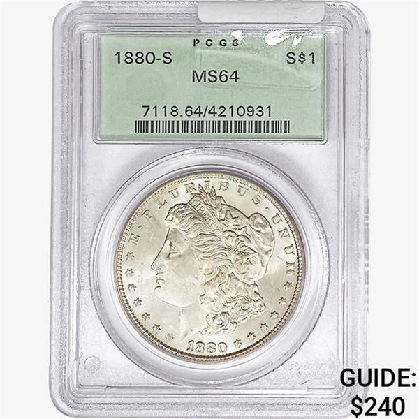 1880-S Morgan Silver Dollar PCGS MS64