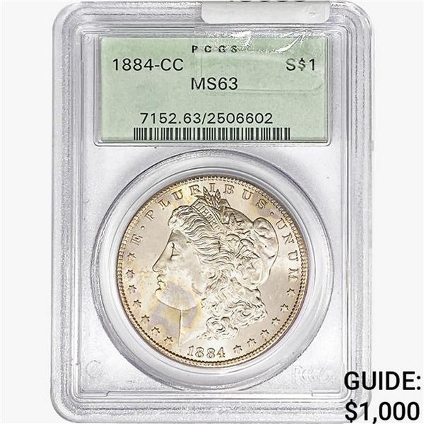 1884-CC Morgan Silver Dollar PCGS MS63