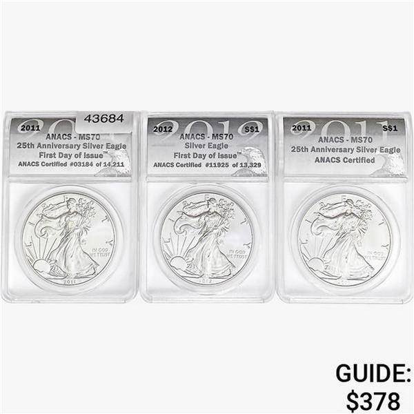 [3]2011-2012 Silver Eagle ANACS MS70